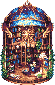Celestial Library Pixel Art